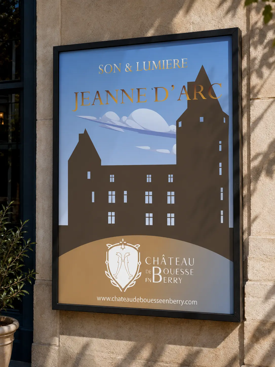 Affiche Château de Bouesse en Berry - création print, graphiste Nancy