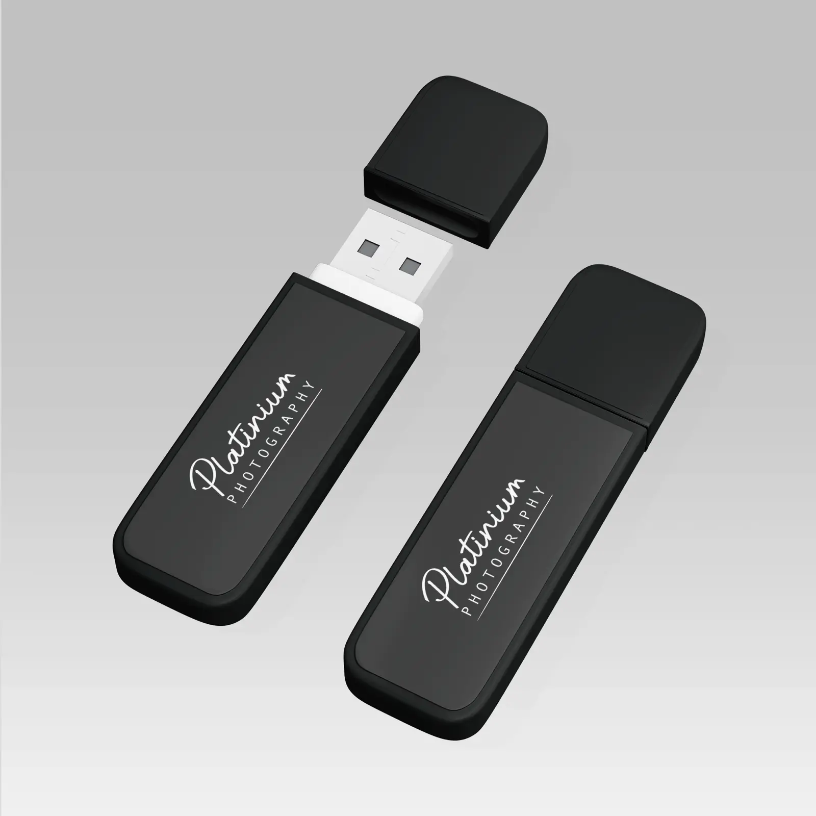 Clé USB de marque Platinium Photography - objet de livraison studio photo mariage, graphiste Nancy